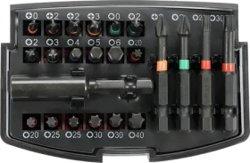 YATO Sada bitov s adaptérom 1/4" / Sada bitov / 23 ks / adaptér 60 mm / oceľ AISI S2 (YT-04621)