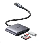 Ugreen CM387 čierna / čítačka pamäťových kariet / USB-C / SD/TF + USB (80798)