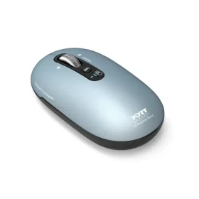 PORT CONNECT Pure MAC pastelová modrá / Bezdrôtová nabíjacia myš / Bluetooth / FreeWheel / 3200 DPI / USB-C (910500)