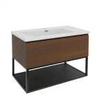 Kúpeľňová skrinka s umývadlom SAT B-Way 80x30x45 cm orech mat BWAY80NUTFU3WMA BWAY80NUTFU3WMA