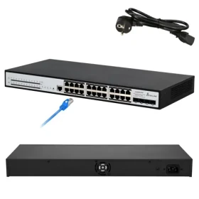 Extralink Chiron Pro / PoE switch / 24x Gigabit RJ45 / 4X SFP+ / L3 spravovaný / 370W PoE (EX.19737)