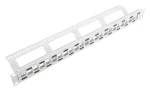 Lanberg PPKS-1224-S sivý / Patch panel / Modulárny (Keystone) / prestriedané porty / 1U / 19" (PPKS-1224-S)