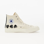 Tenisky Converse x Comme des Garcons PLAY Chuck 70 Hi Multi Heart Milk/ Black/ Egret EUR 41.5