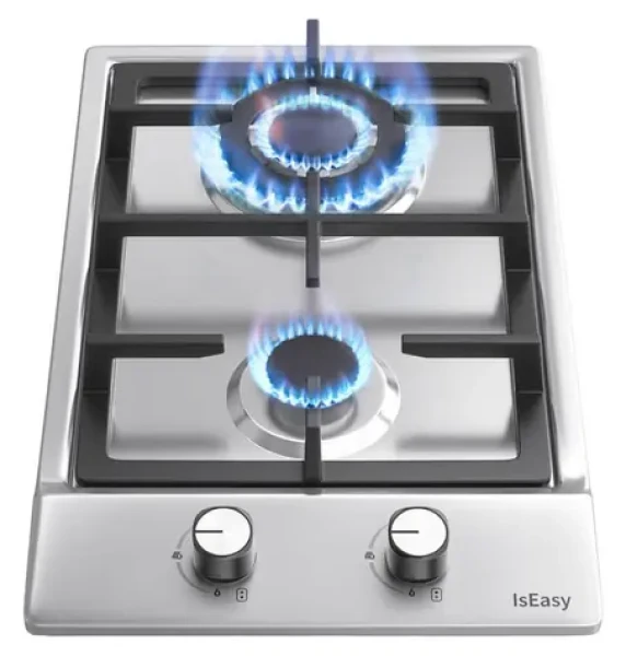 IsEasy MGBS-312A nerez / Plynová varná doska / 2 horáky / 3300 W + 1000 W / NG/LPG (MGBS-312A)