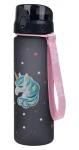 BAAGL Tritánová fľaša na pitie Unicorn Gold / 500 ml / uzamykateľné viečko / tritan BPA free