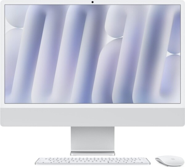 Apple APPLE iMac Z1E2 59,62cm 23,5Zoll Standardglas M4 8C CPU/8C GPU/16C N.E. 16GB 256GB SSD Gbit Eth MM MaKey DE Silber