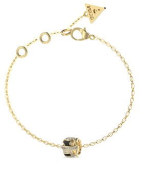 Guess Slušivý pozlátený náramok s kryštálmi Fabulous Me JUBB05192JWYGBK 21 cm