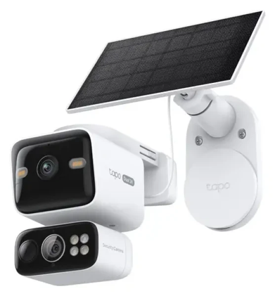 TP-LINK Tapo C645D Kit / Vonkajšia IP kamera solárny panel / Duálny objektív 2K / Pan/Tilt / IP65 / Wi-Fi (Tapo C645D KIT)