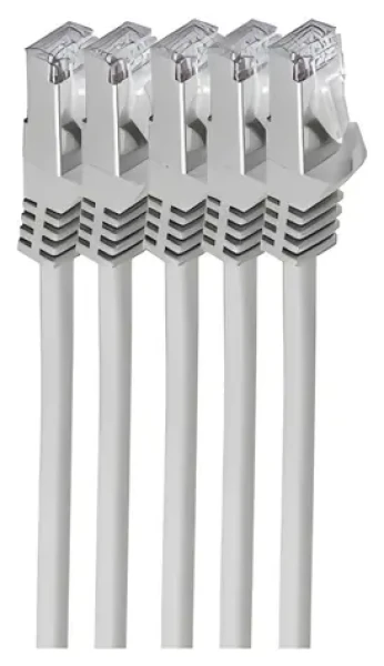 Shiverpeaks Cat7 S/FTP patch kábel sivá / Sieťový kábel / RJ-45 / 3 m / 600 MHz / LSZH (BS75513-SET5)