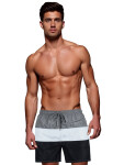 Pánske šedo-biele plavecké šortky FashionStreet SX2519 XXL
