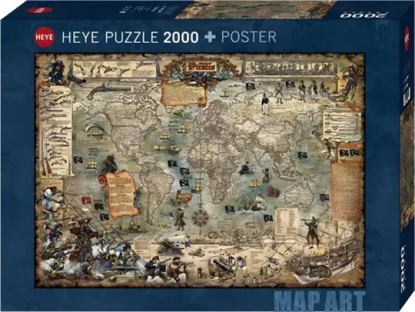 HEYE Puzzle Map Art: Svet pirátov