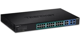 Trendnet TPE-5028WS / Switch / 24x Gigabit PoE+ / 4X SFP combo / Managed / 370W PoE / 19" (TPE-5028WS)