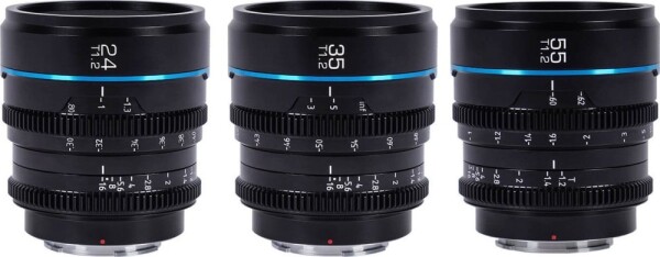 Sirui Sirui Cine Lens Nightwalker S35 Kit 24/35/55mm T1.2 E-Mount Black