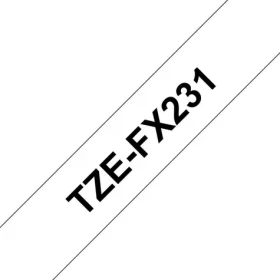 Brother TZE-FX231 biela/čierna / Kazeta s páskou / Laminovaná / Flexibilná / 12 mm / 8 m (TZE-FX231)