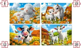 Castorland 041060 Puzzle Milujúce zvieratká 4v1