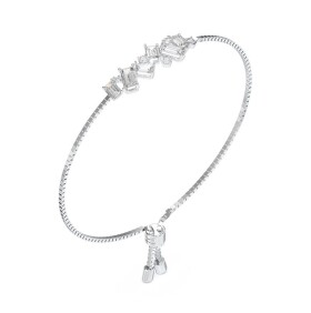 Guess Oceľový náramok s kryštálmi a zirkónmi Chandelier JUBB05363JWRHT/U