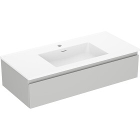 MEXEN/S - Orio kúpeľňová skrinka 100 cm s umývadlom Otis, 1 šuplík, šedá mat/biela mat 91A10-10023-1-BF62-W18M01