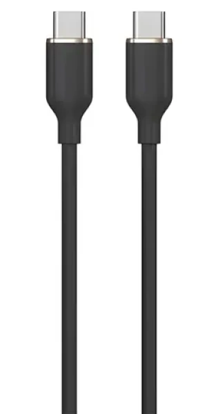 Devia Jelly Series čierna / Nabíjací kábel / USB-C - USB-C / 1,2 m / silikónový (6938595386657)