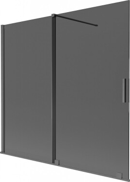 MEXEN/S - Velar dvojkrídlová posuvná vaňová zástena 170 x 150, grafit, grafit kartáčovaná 896-170-000-41-66