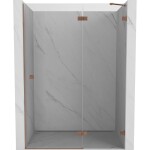 MEXEN/S - Lunar sprchové dvere krídlové pravá 135, transparent, meď kartáčovaná 834-135-000-65-00-P