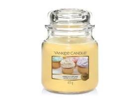 Yankee Candle Vanilla Cupcake stredný pohár 411g / doba horenia: až 75 h (1093708E)