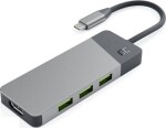 Green Cell Hub adapter USB-C Connect 3xUSB 3.1 HDMI 4K 60Hz USB-C PD 85W