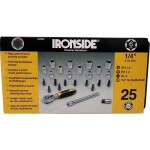 IRONSIDE súprava nástrčných kľúčov, 1/4 (6,3 mm), 244002; 244002