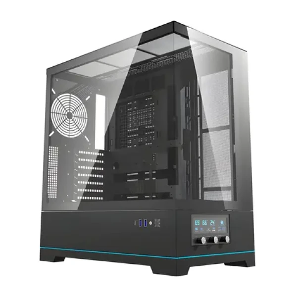 Darkflash DY451 čierna / Počítačová skriňa / ATX Mid Tower / Tvrdené sklo / Bez ventilátorov (DY451 Black WITHOUT)
