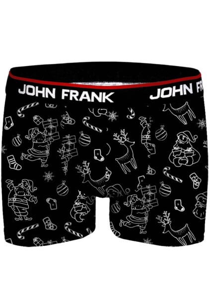 Pánske boxerky John Frank JFBD50-CH-SHINING XMAS XL černá