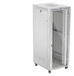Lanberg FF01 42U 800x1000 LCD šedá / Stojanový rozvádzač / 19" / Sklenené dvere / nosnosť 1200 kg (FF01-8042-12SL)