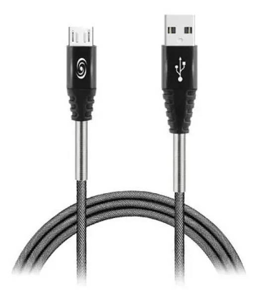 Fonex Steel Force sivá / Kábel USB-A (M) - Micro USB (M) / 1 m / 2,4 A / 12 W