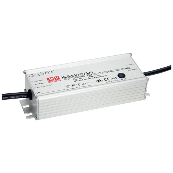 MEAN WELL napájací zdroj pre LED 70 W 700 mA 50 - 100 V stmievateľný; HLG-60H-C700AB
