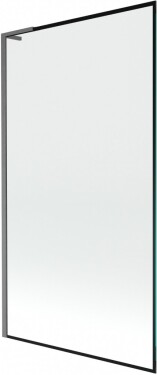 MEXEN/S - Next L vaňová zástena FIX 100 x 150, čierna vzor, grafit kartáčovaná 895-100-000-03-70-66