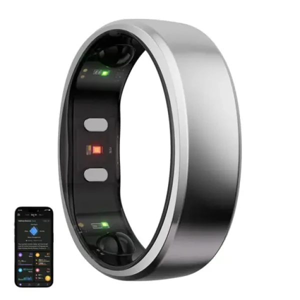 RingConn Gen 2 SMART Ring veľ. 13 strieborná / šikovný prsteň / Titan / BT 5.0 / IP68 (123031301)