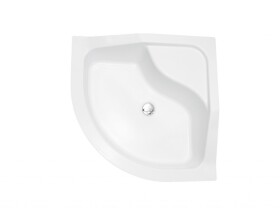 BESCO - Štvrťkruhová sprchová vanička OLIVER II - Nožičky k vani - Bez nožičiek, Rozmer A - 90, Rozmer B - 90 VANKOLIVEII90