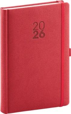 NOTIQUE Denný diár Diamante 2026 červený / 15 x 21 cm (PGD-DA5DI-6072)