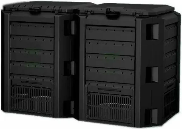 Prosperplast Kompostér MODULE COMPOGREEN 800 l - čierna / Objem 800 L / Rozmery 135x72 cm / Výška 82.6 cm / Plast (IKLM800C-S411)