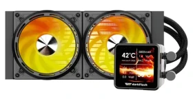 DarkFlash DE240 čierna / AiO chladič CPU / 2x 120 mm / ARGB podsvietenie / 800-2000 RPM / 36 dB / Intel + AMD (DE240 Black)