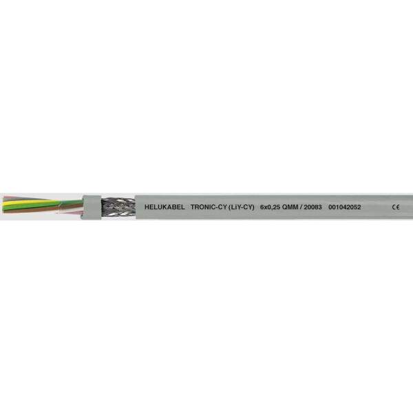 HELU 20066-500 dátový kábel LiYCY 18 x 0.34 mm² sivá 500 m; 20066-500