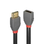 Lindy Anthra Line čierna / HDMI predlžovací kábel / HDMI 2.0 / 0,5 m / 4K 60Hz (36475)