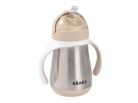 Beaba Hrnček termoizolačný so slamkou nerez 250ml Clay Earth (913633BB)