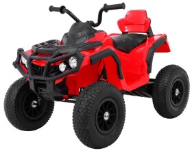 Mamido Elektrická štvorkolka ATV nafukovacie kolesá červená