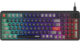 MSI Forge GK110 čierna / Herná klávesnica / drôtová / US layout / podsvietená / 97 kláves