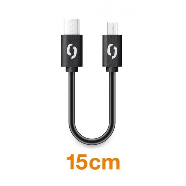 Aligator POWER Dátový kábel USB-C - MicroUSB 15cm čierna (DATKP45)