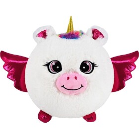 Sparkys Nafukovací plyšový kamarát - Jednorožec biely 30 cm