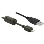DeLock kábel USB 2.0 A samec gt; micro-USB B samec, ferit, dĺžka 1m (82299)
