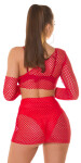 Sexy Koucla 2Piece Set / net skirt and Top red Einheitsgroesse