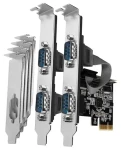 Axagon PCEA-S4N, PCIe radič - 4X sériový Port (RS232) 250 kbps, vr. LP (PCEA-S4N)