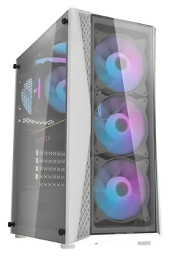 DarkFlash DK352 PLUS biela / Počítačová skriňa / Middle Tower / ATX / E-ATX / temperované sklo / 4× ARGB (DK352 Plus Black Whi)