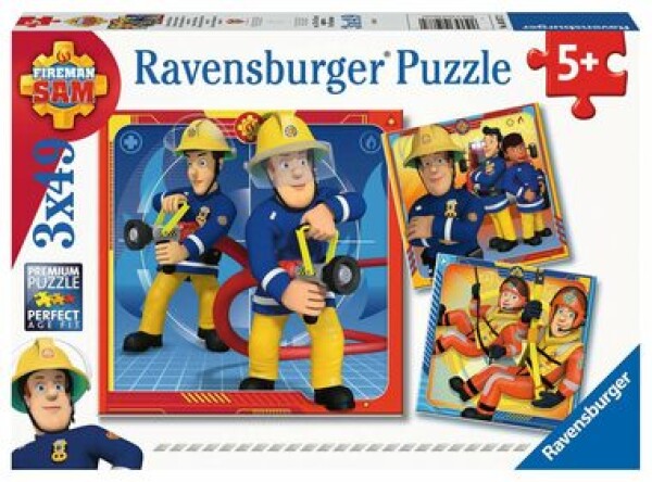 Ravensburger Požiarnik Sam zachraňuje - 3x49 dielikov